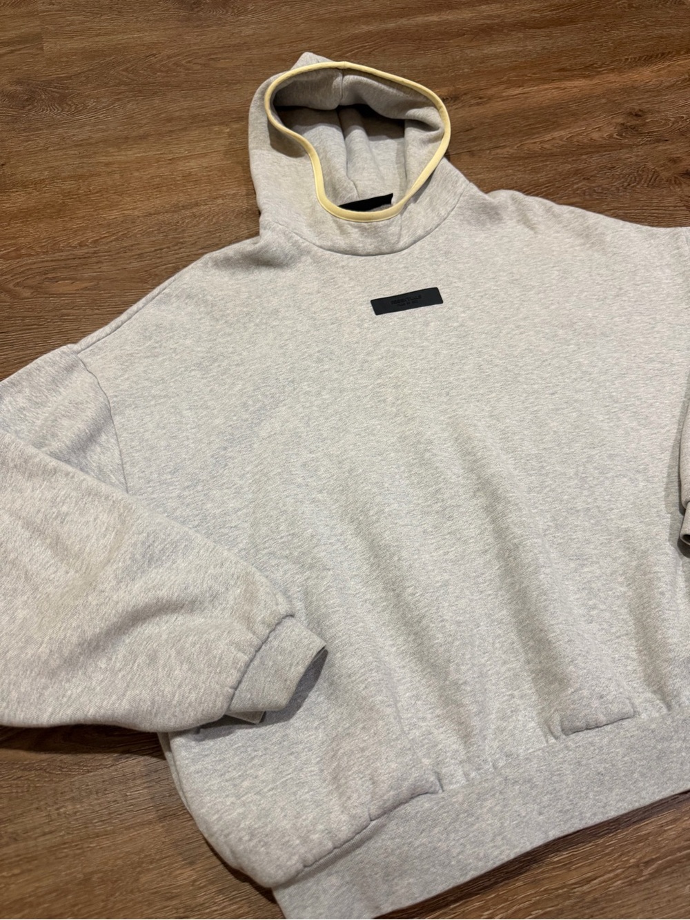 Fear of God Essentials Light Heather Grey Oversized Hoodie Medium Unisex - Picture 4 of 12